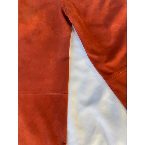 Vince Pants Size 6 Fall Culottes Suede Wide Leg Cropped in Brick Red Orange - Picture 7 of 16